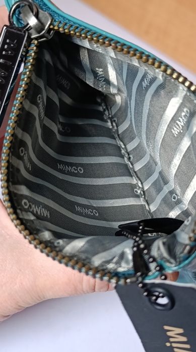 Брендовая кожаная мини сумочка, кошелек mimco