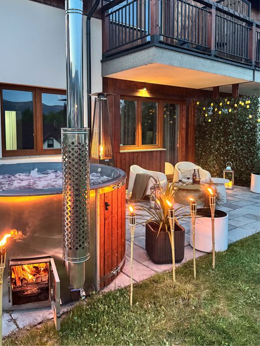 Domek Szklarska Poręba Balia z hydromasazem Jacuzzi Sauna Domek z panoramicznym widokiem na Góry