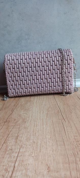 Torebka handmade pudrowy róż