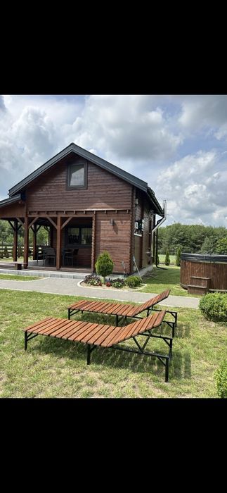 Domek drewniany z kominkiem; Sauna; Jaccuzi