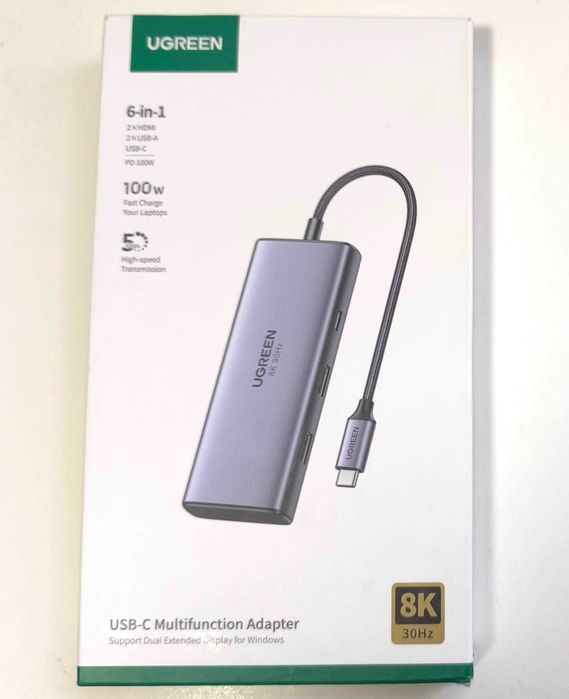 Док станція 6 в 1 UGREEN до ПК CM498