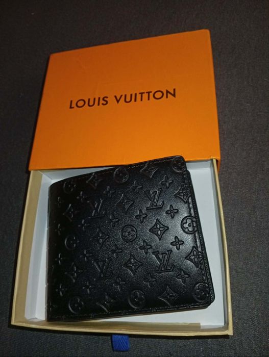 Portfel męski lv Louis Vuitton czarny skórzany