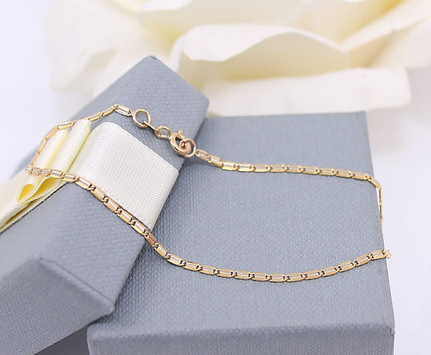 Złota bransoletka p.585/1,67g - żółte i białe złoto