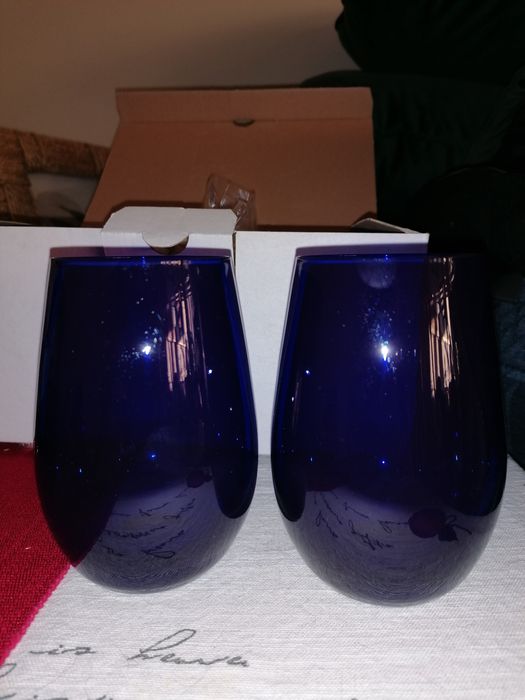 Szklanki Elements blue Stolzle Lausitz szafirowe 6szt