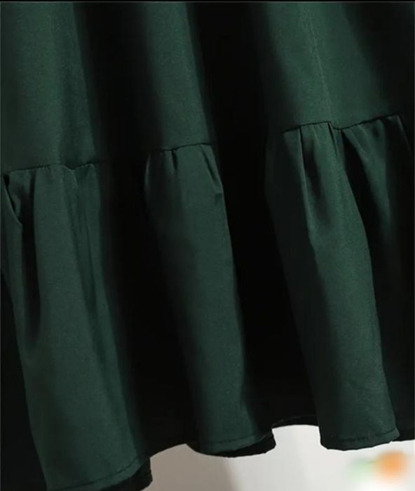 Сукня максі темно зелена