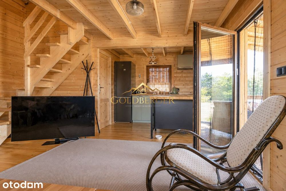 Drewniany dom całoroczny | 74 m² | Działka 1 199 m