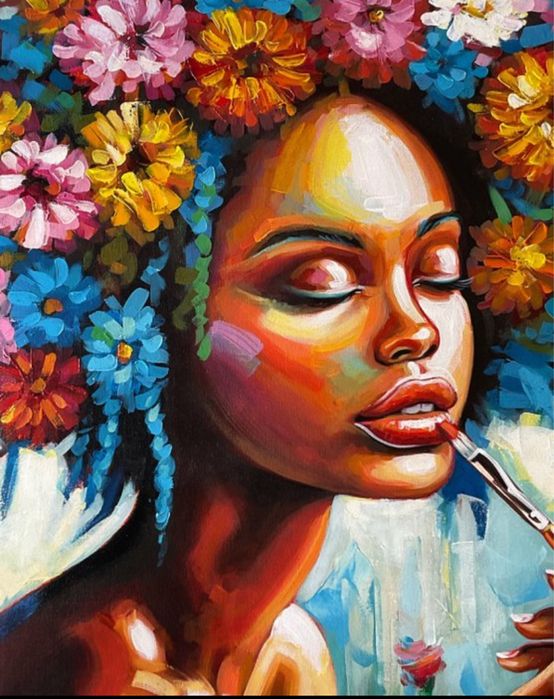 Quadro pintor Ochoa Rosto Afro