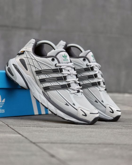 Кросівки зимові чоловічі сірі та чорні  Adidas Adistar Cushion / термо кроси чорні 41-46
