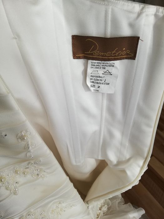 Suknia ślubna ecru 34 z trenem rybka -80% OKAZJA