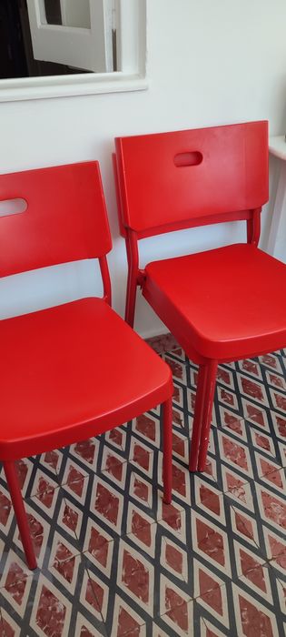 4 Cadeiras vermelhas IKEA