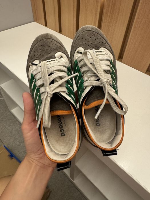 Осінні шкіряні кросівки для хлопчика фірми Dsquared2