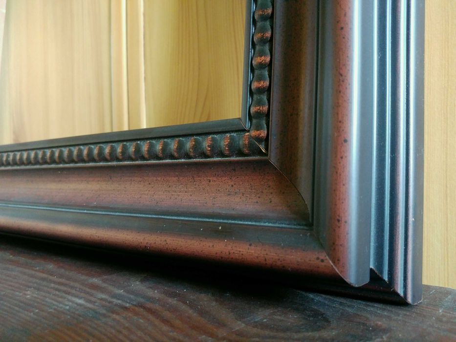 Drewniana brązowa rama do obrazu
