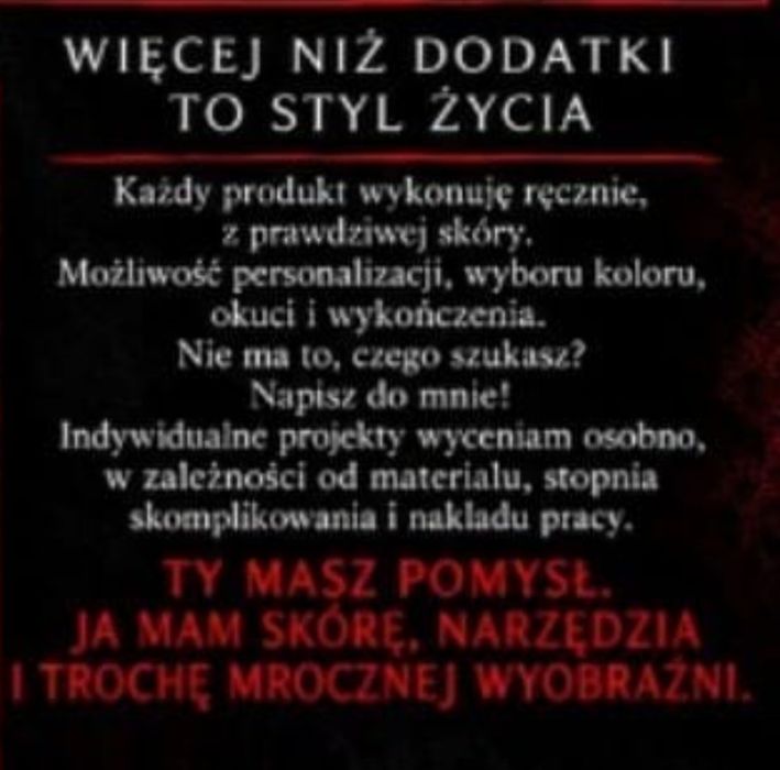 Skórzane opaski na nogi, Handmade, bielizna erotyczna