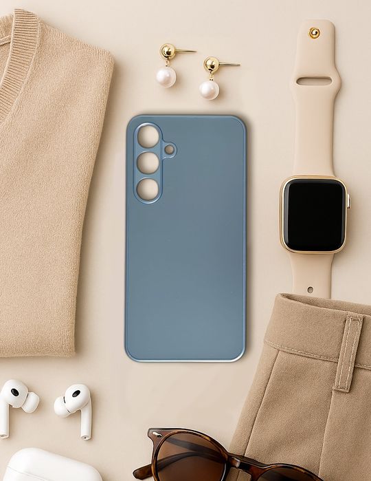 Nowe etui na telefon Samsung s25 plus i s24 plus metaliczny błękit