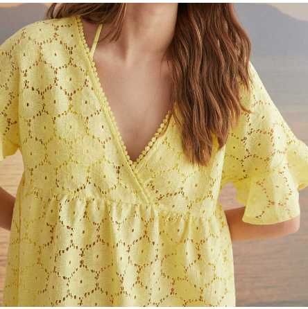 Vestido bordado Women Secret (amarelo) NOVO POR ESTREAR