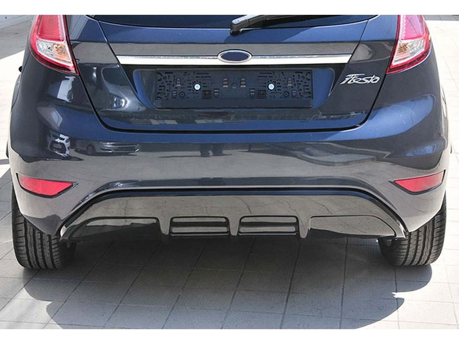 Ford Fiesta 2008-2017 рр. Задній дифузор DPT V-2 (HB, чорний глянець)