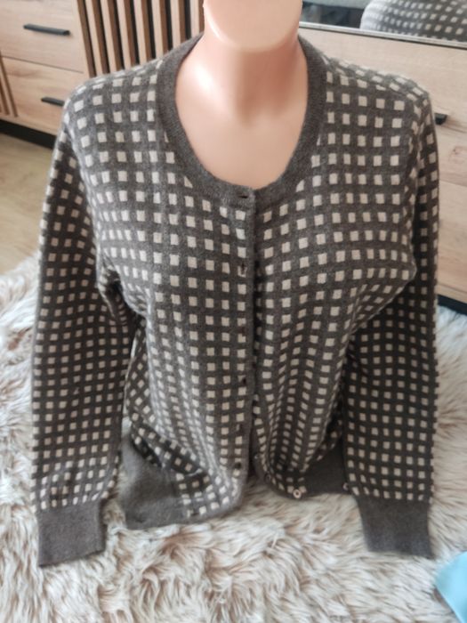 Kaszmirowy kardigan sweter Christian Berg oversize vintage XS S M L