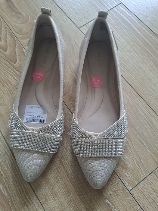 Złote buty roz 38