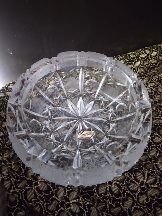 Пепельница, багемский хрусталь