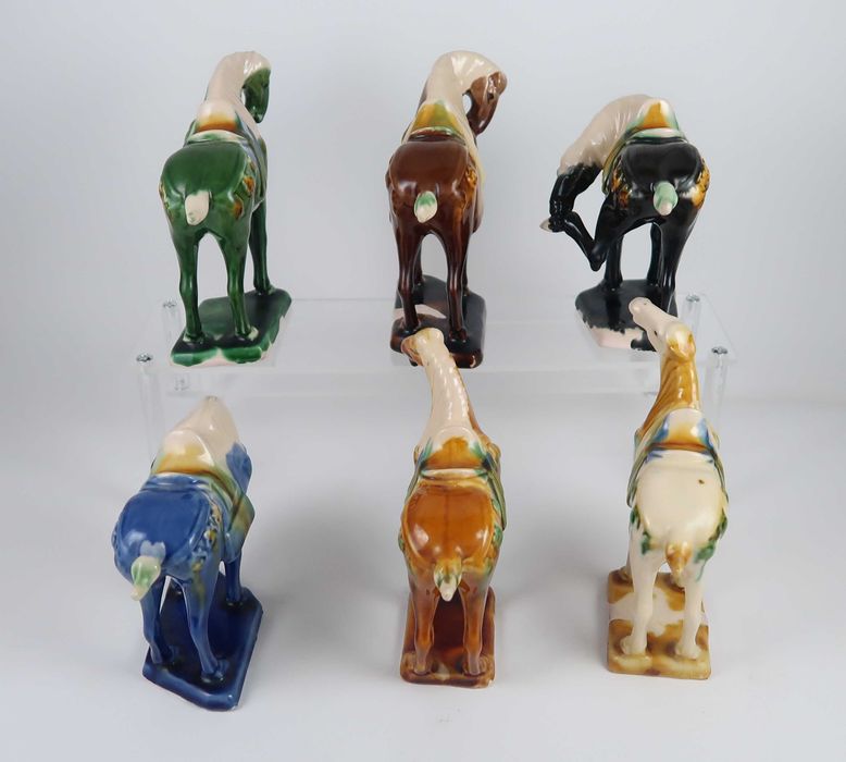 Cavalos da China - Cerâmica policromada