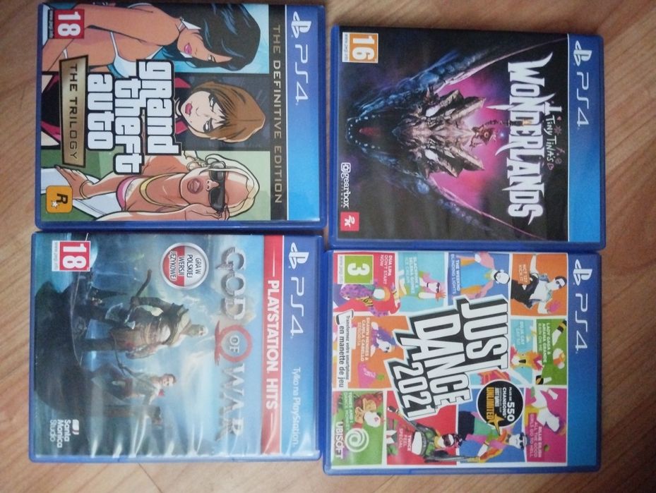 gry ps4 god of war gta trilogy just dance 2021 tiny tinas wonderlands