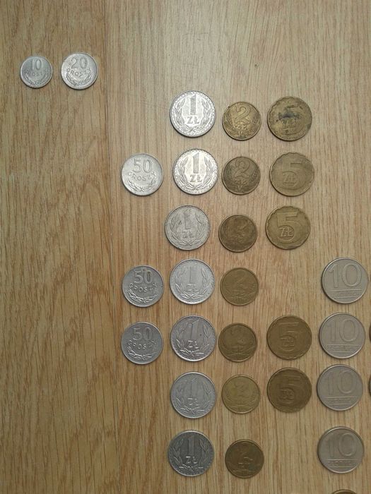 Monety różne od 10 gr do 100 zł obiegowe PRL różne od 1981 do 1990