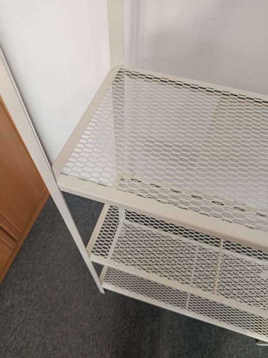 Metalowy biały regał Ikea 4 półki