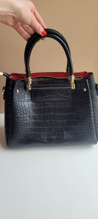 Кожаная сумка рептилия