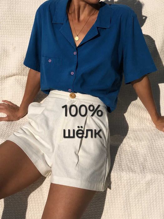 100% шелк, рубашка, блуза, блузка, л