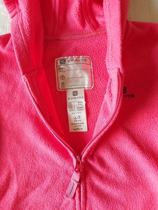 Casaco capuz fuchia