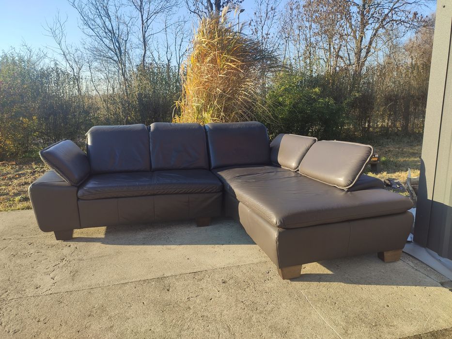 Narożnik skórzany/rogówka/ wypoczynek-skóra naturalna! Nowoczesny!