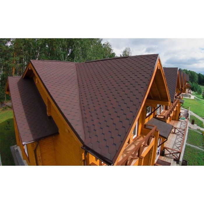 Битумная черепица Aquaizol мозайка коричневый