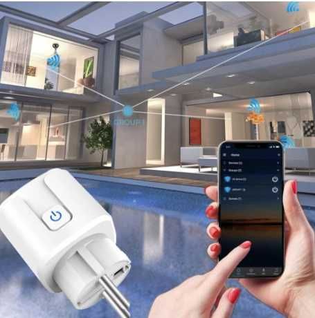 Розумна розетка Wi-Fi Tuya розетка з керуванням через телефон