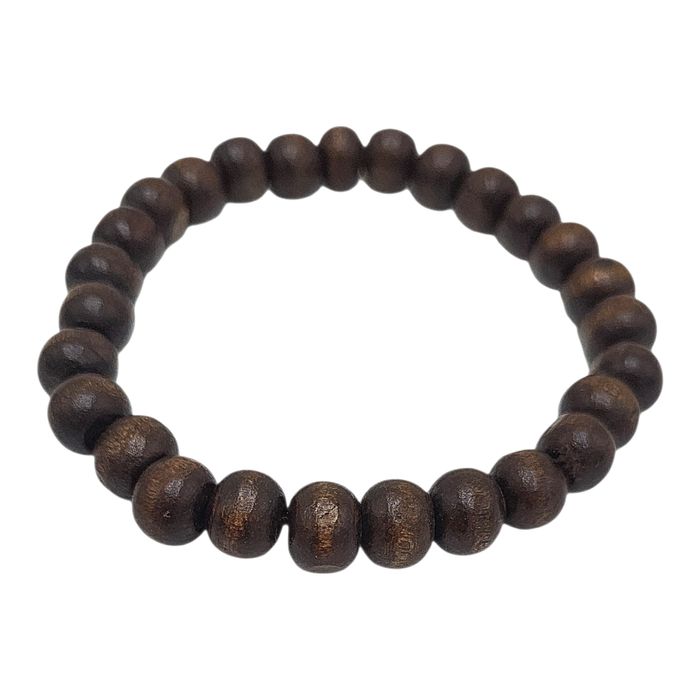 Bransoletka męska rzemyk brązowa 3  elementy