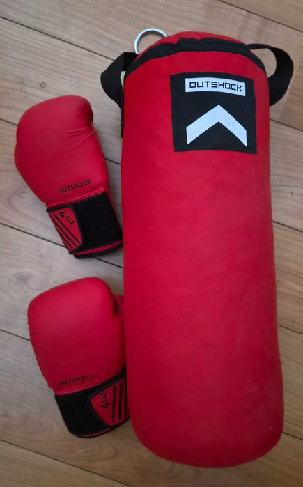 DOMYOS Saco e Luvas de Boxe Criança Vermelho (Conjunto)
