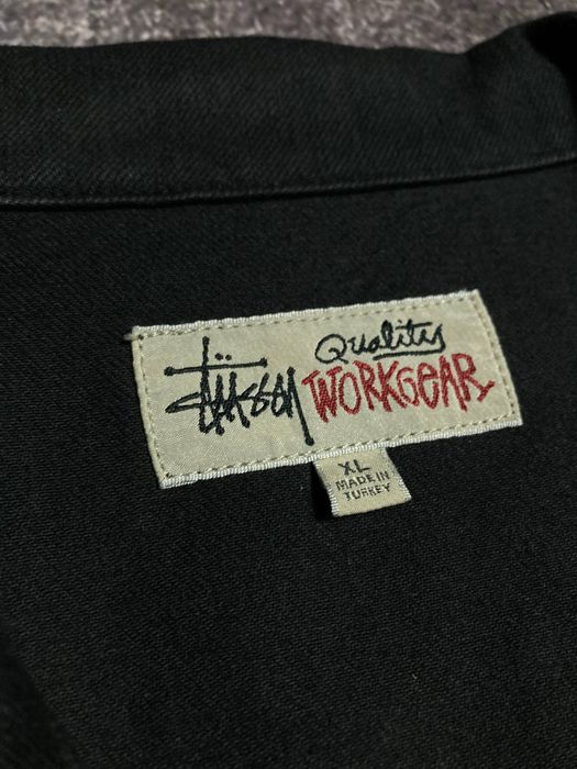 Чоловіча Джинсова куртка , чорного кольору, бренд STUSSY WORKGEA — zdjęcie 3