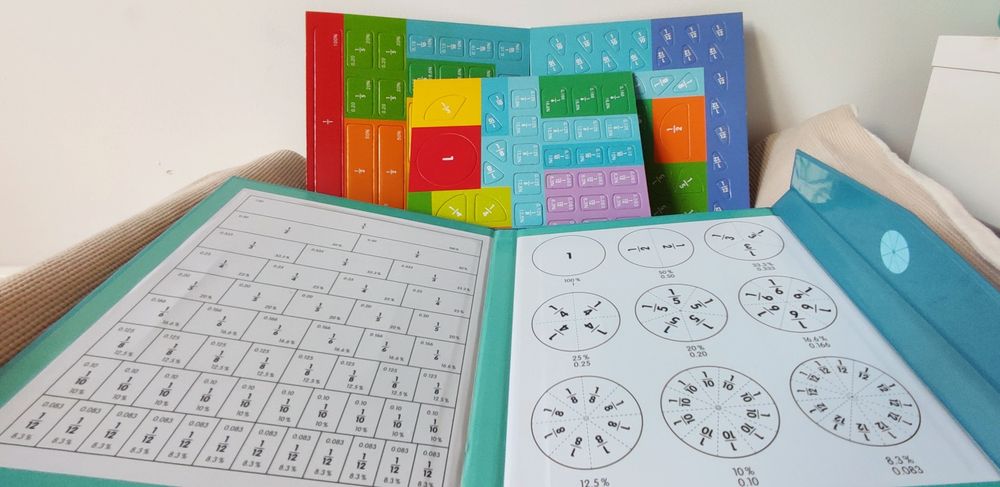 Magnetyczny zeszyt do nauki ułamków