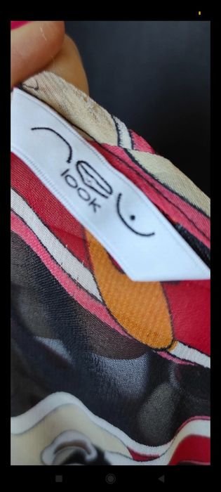 Wzorzysta kopertowa sukienka tunika mgiełka lato