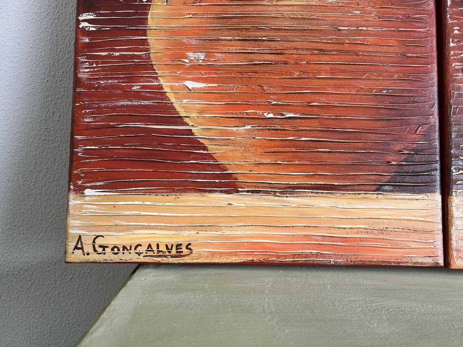 Quadro Original Pintado à Mão – Acrílico sobre Tela com Textura