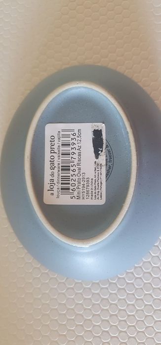 Mini Prato Oval - Gato Preto