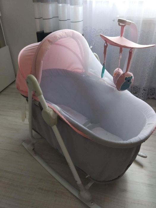 Kinderkraft Leżaczek Bujaczek 5w1 różowy