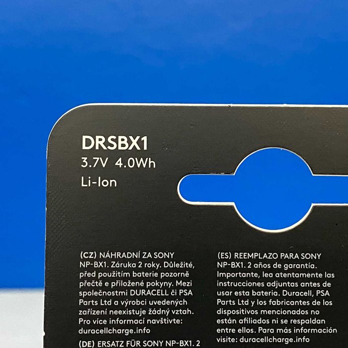 Bateria Duracell - Sony NP-BX1 (RX100/ RX1R/ HX300/ HX400)64297610202243121