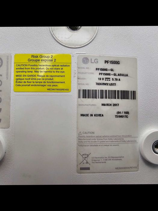 Projector LG PF 1500G