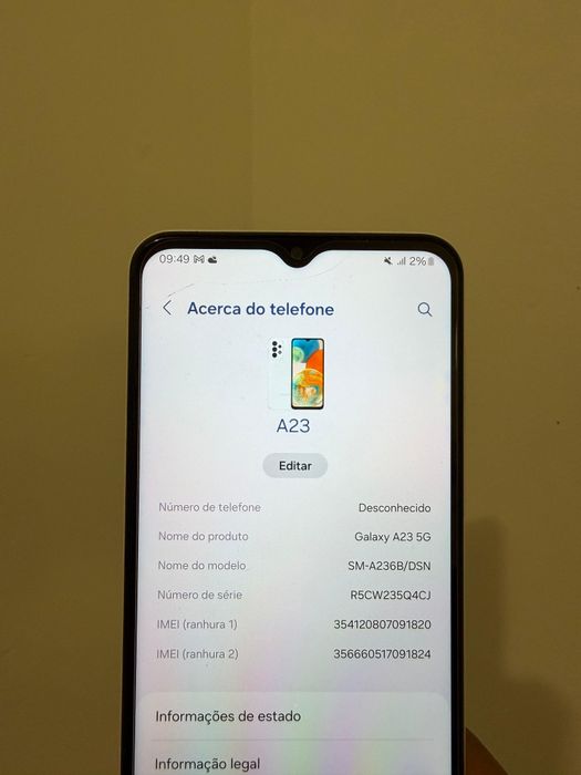 Samsung Galaxy A23 5G – 128GB – Branco