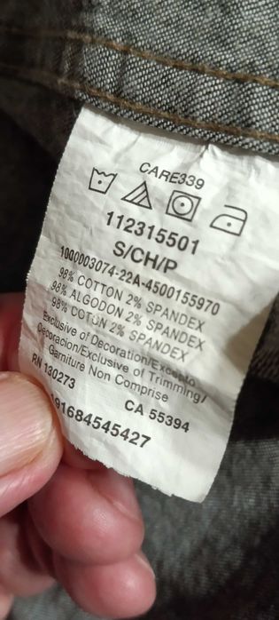 брендовая джинсовая  рубашка WRANGLER ( p.S ) состояние люкс БАНГЛАДЕШ