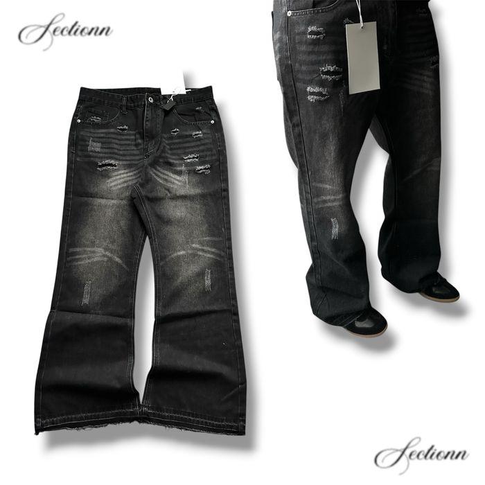 Flared distressed jeans zara type джинсы фларед клеш кльош буткат sk8