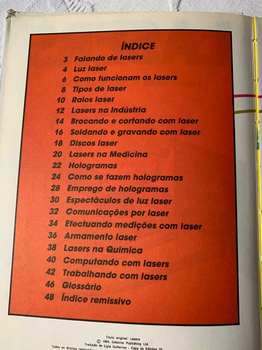 Book "Lasers" by Edições 70, No. 12, 198464752273313409121