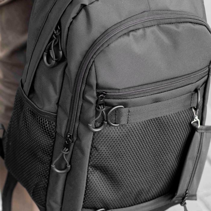 Рюкзак The North Face чорний тканинний з гаманцем на карабіні на 21 л