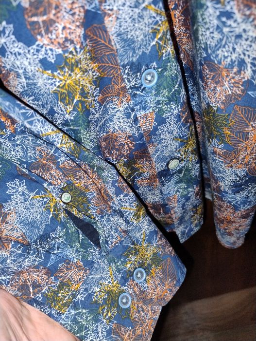 M Redmond koszula casual wzorzysta 100% bawełna organiczna