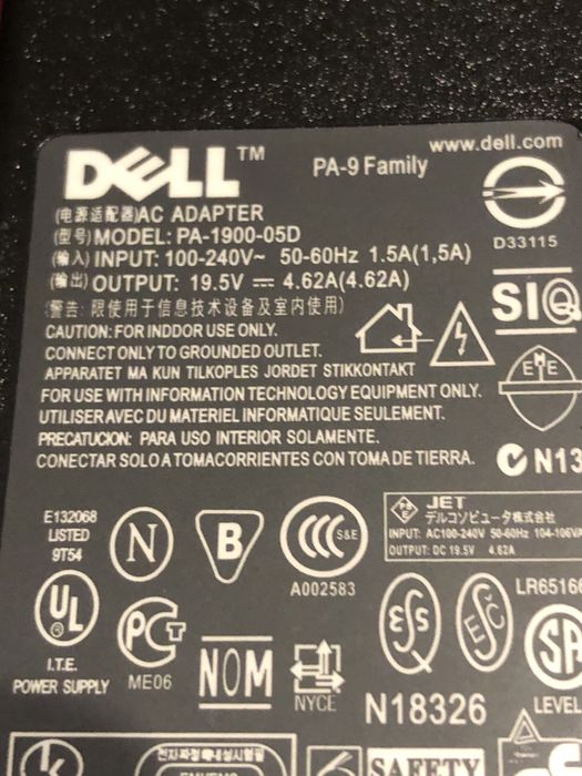 блок питания для ноутбуков DELL